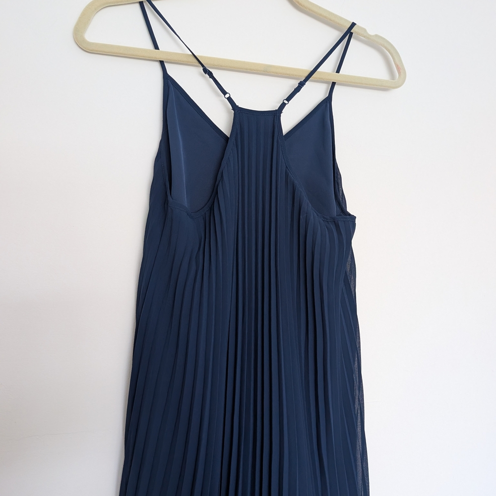 Victoria's Secret Navy Pleated Mini Dress with Racerback Straps - Picture 5 of 6